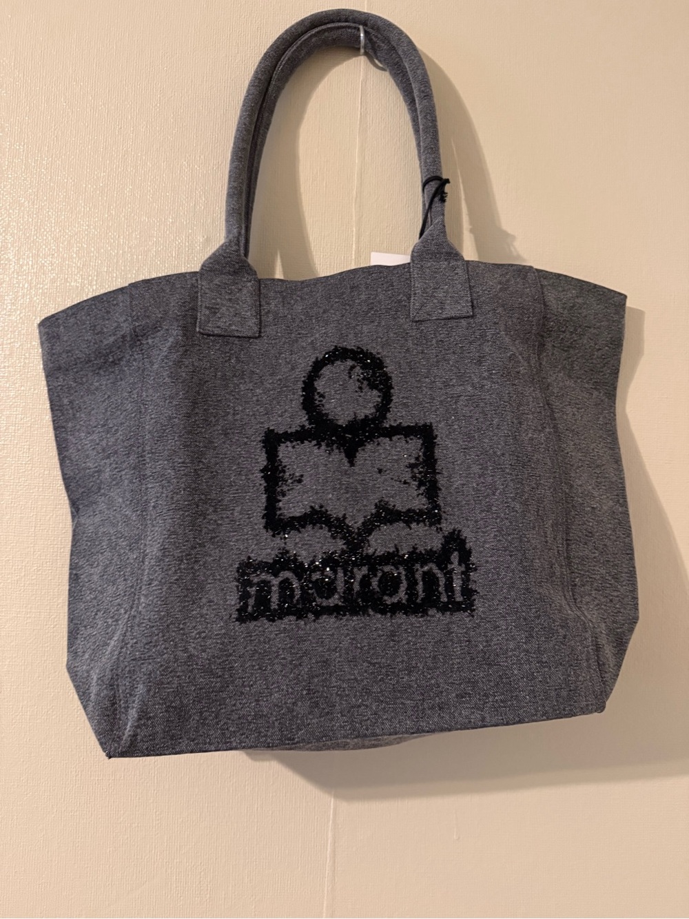 Isabel Marant Small Yenky Festive Snowy Logo Canvas Tote - Picture 2 of 7